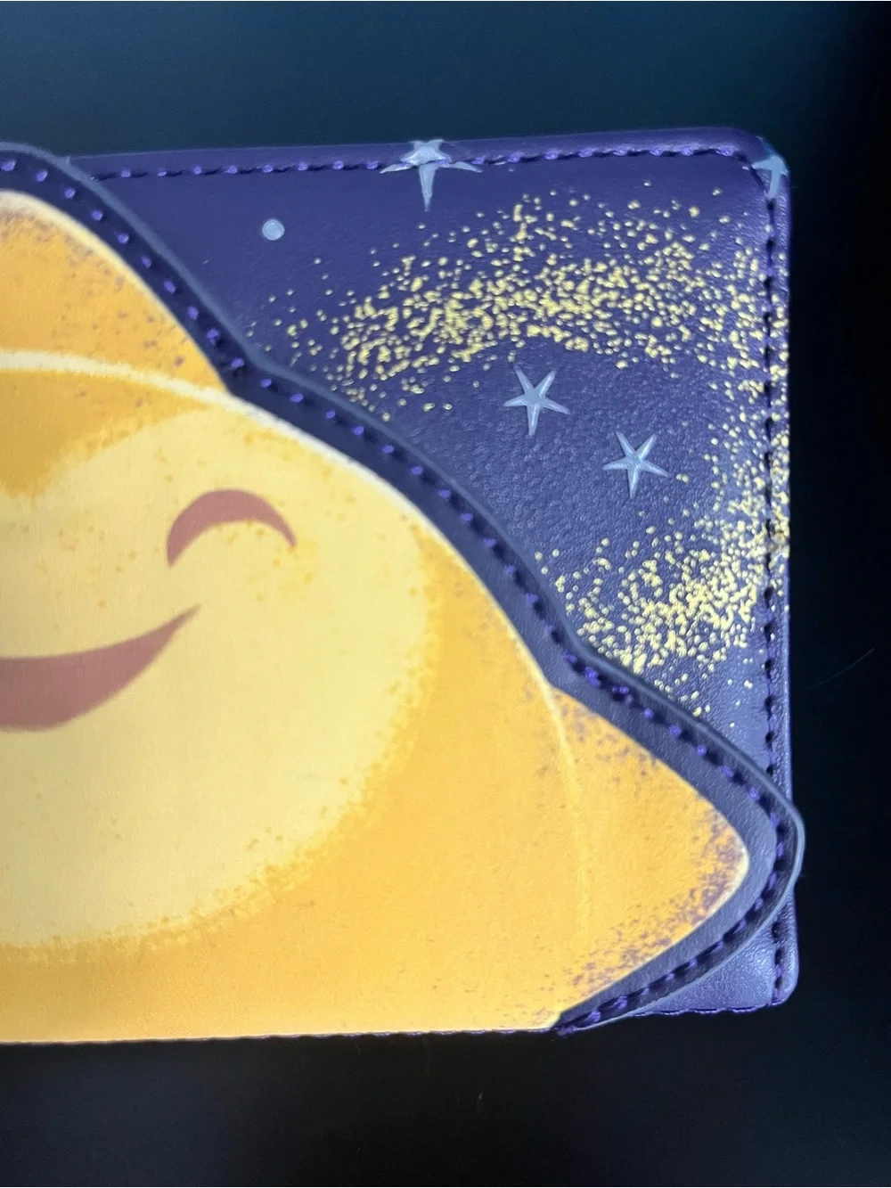 Loungefly Purple Wallet with Gold Starburst Accents